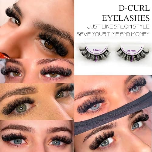 10Pairs 3D Russian Strip Lashes - DD Curl Lash Strips, Mink Eyelashes - Fluffy, Wispy & Natural Look thumbnail 2