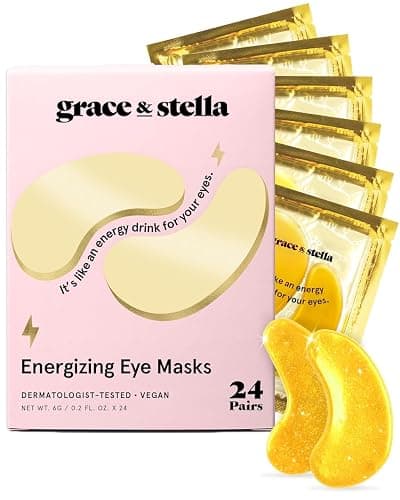 grace & stella Award Winning Under Eye Mask - Travel Essentials - Birthday Gifts for Women - Gel Eye Patches for Dark Circles, Puffy Eyes, Wrinkles, Undereye Bags - Vegan - Self Care (24 Pairs, Gold) thumbnail 11