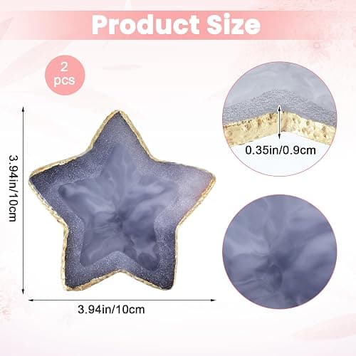 2 Pcs Nagel Kunst Palette Mischpalette für Nailart Imitation Skristall Nail Art Mit Gold Maniküre Gemalt Goldener Rand Nagelhalter Waschbar Nagellack Nagelkunst Zubehör Kosmetik Mischwerkzeuge thumbnail 2