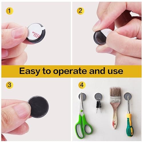 DIYMAG 90Pcs Magnets for Crafts 0.7 * 0.12inch Strong Adhesive Ceramic Magnet Small Round Circle Button Sticky Magnetics Dots Heavy Duty Double Sided for Refrigerator Fridge with Backing for School thumbnail 4