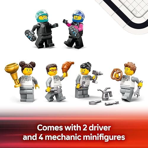LEGO City F1 Garage & Mercedes-AMG & Alpine Cars Toy - Model Race Car Building Toy and Portable Playset for Kids, Boys and Girls, Ages 7+ - F1 Collectible for Fans - Gift Idea for Birthdays - 60444 thumbnail 6