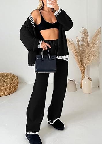 PRETTYGARDEN Lounge Sets for Women Fall 2026 Loungewear 2 Piece Outfits Cardigan Sweaters Track Suit Matching Winter Clothing thumbnail 3