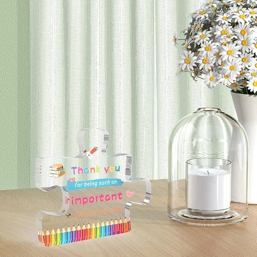 VZXMKA Gifts for Teachers - Teacher Christmas Gift,Teachers Appreciation Gifts for Women,End of Year Thank You Teacher Acrylic Decor Valentines Day Retirement Graduation Birthday Gift thumbnail 2