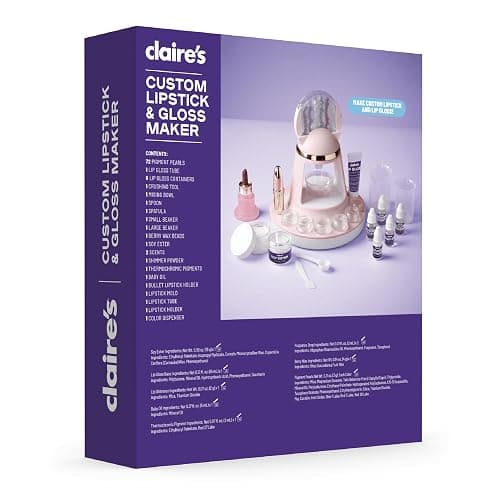 Claire's DIY Lipstick & Lip Gloss Making Kit – 97-Piece Makeup Craft Kit| Kids Arts & Crafts Activity Set| Handmade Moisterizing Lip Glaze| Beauty & Cosmetic Products| Girls Science Toy Gift| Ages 8+ thumbnail 6