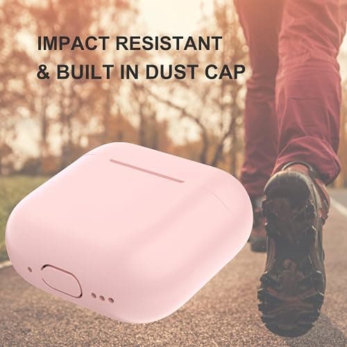 Nemteur Coque pour Airpods 4, Étui de Protection Mince en Silicone pour AirPods 4th 2024 (USB-C) Skin Front LED Visible Silicone Case, Rose thumbnail 7