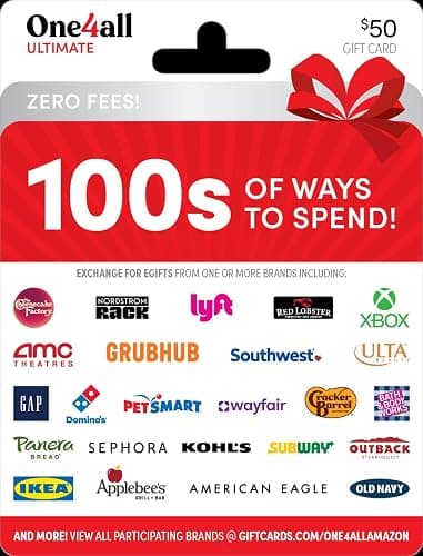One4all Physical Gift Card | Multi-Brand - Ultimate - $50 - Image 1