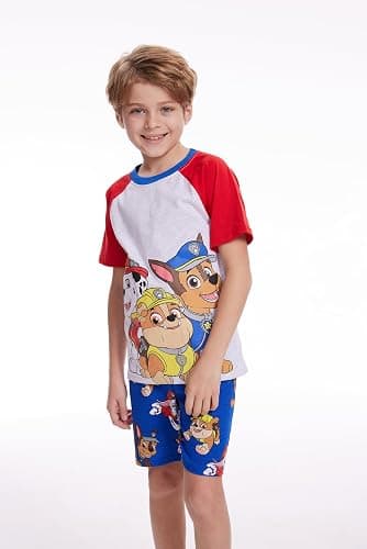 Paw Patrol Nickelodeon Chase, Marshall & Rubble Boys T-Shirt and Shorts Set for Toddler and Little Kids thumbnail 2