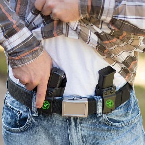 3-Packs Universal Mag Carrier IWB/OWB Magazine Holster for 9mm/.40 Double Stack Magazines thumbnail 6