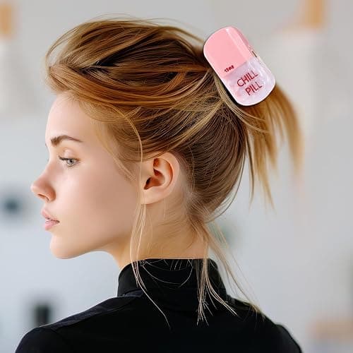 Ptwola Chill Pill Hair Claw Pink Pharmacy Hair Clip Fun Funky Personalized Nurse Hair Accessories Novelty Summer Acetate Small Hair Barrettes for Women Thick Thin Hair Gift Accessory Halloween thumbnail 4