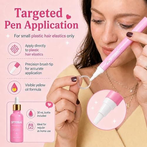 BCYXLR Dittobug Hair Elastic Remover Oil Pen, 2-Piece Set for Plastic Hair Elastics thumbnail 3