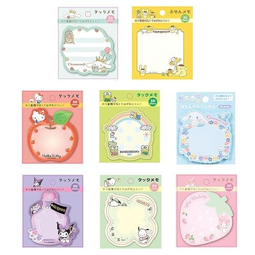 Cute Office Supplies - Including 6 Pcs Cartoon Gel Pens & 8 Pack Small Sticky Notes - Anime Cartoon Gifts Set for Girls thumbnail 4