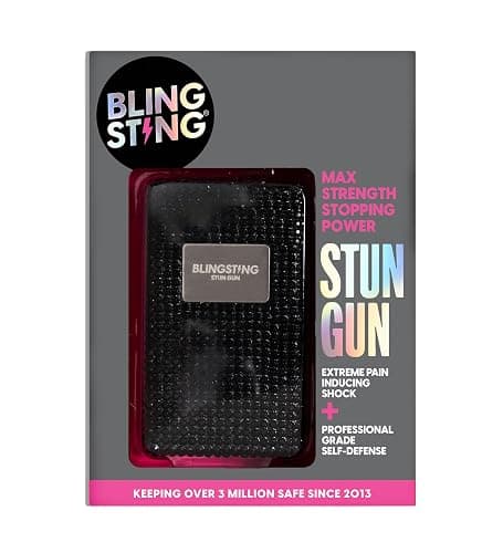 BLINGSTING High Voltage Stylish Stun Gun for Women - Professional Grade Self Defense - Safe On/Off Switch - Wrist Strap - Batteries Included - Compact & Lightweight thumbnail 2