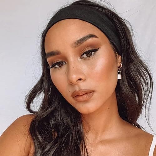 MLMOMVME 6 Pcs Black Headbands for Women Hair Cotton Headband Non-slip Stretchy Elastic Head Wrap Holder Hair Accessories thumbnail 3