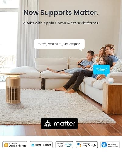 SwitchBot Air Purifier for Home Large Room, Matter, Up to 3620 ft², Air Purifier for Wildfire Smoke, Pets, Odors, 20dB, Washable Pre-filter, Pet Mode, RGB Light, Work with Alexa, HomeKit, Google Home thumbnail 5