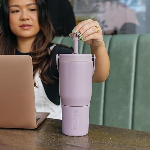 BrüMate Magnetic Straw Caps | Silicone Straw Topper 2-pack | Dust & Dirt Resistant | Compatible with All Era and Resa Tumblers (Primrose) thumbnail 2