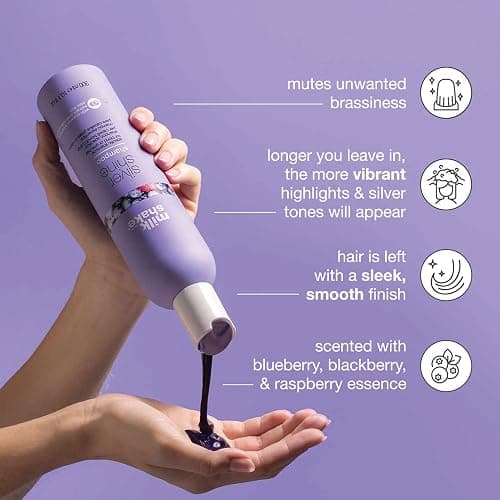 milk_shake Silver Shine Shampoo | Mutes Brassiness for Blond Hair thumbnail 2