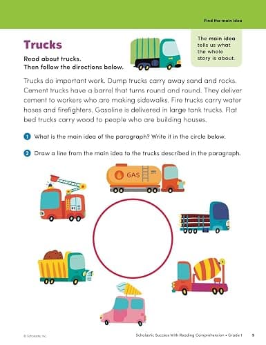 Scholastic Success with Reading Comprehension Grade 1 Workbook thumbnail 4