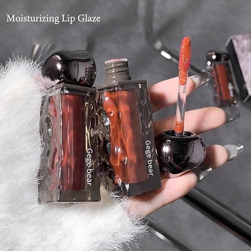 3 Farben Lipgloss Set Shine Glossy Plumping, feuchtigkeitsspendende glatte weiche Glas Finish flüssigen Lipgloss Tint für leuchtende feuchtigkeitsspendende Lippen Make-up-Set thumbnail 2