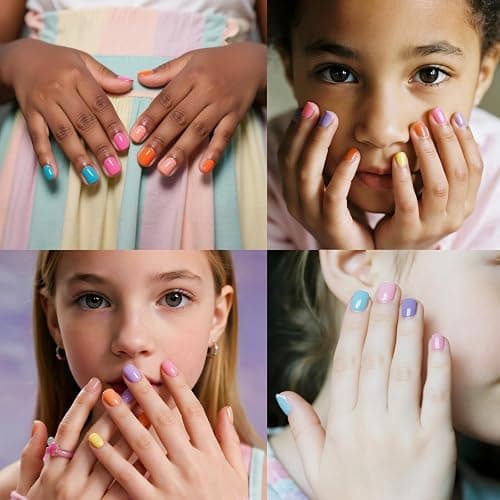 Stitch 10 Pc Kid Nail Varnish Set with Nail Accessories, Girl Gift Ages 3+ thumbnail 4