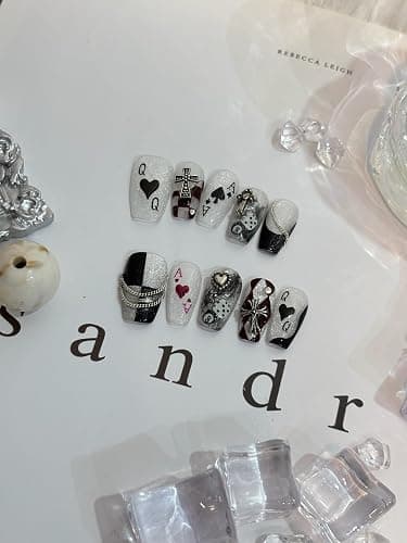 SIMAYKUWA 3D Nail Stickers for Pool & Dice Design - Cartoon Style Press-on Nail Art Decals (2 Sheets) - Cute Textured Manicure DIY Accessories thumbnail 8