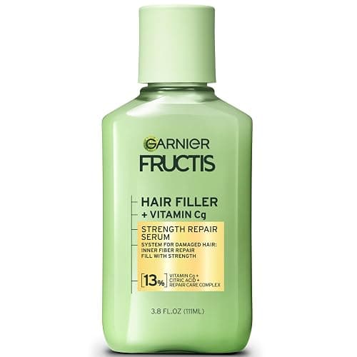 Garnier Fructis Hair Filler Strength Repair Serum Treatment with Vitamin Cg, Hair Serum for Weak, Damaged Split Ends, 3.8 Fl Oz, 1 Count - Image 1