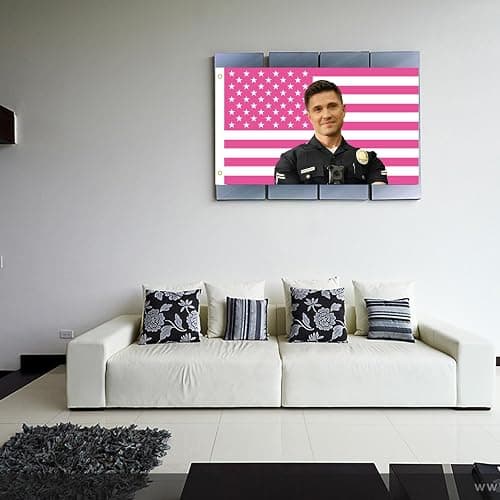 MAGJIUKE Tim Bradford American The Rookie Flag Wall Tapestry,Pink Eric Winter Wall Hanging Decor for Bedroom,3x5 Ft thumbnail 5