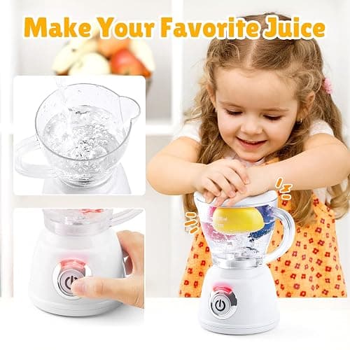 Kids Toy Kitchen Sets, Play Kitchen Accessories for Kids Ages 4-8 3-5, Kitchen Appliance Toys, Blender, Coffee Maker Machine, Mixer, Toaster, Pretend Play Toys for 4 Year Old Girls Toddlers, White thumbnail 4