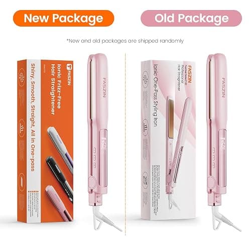 Faszin Professional Hair Straightener, 1.18 inch Ionic Titanium Plate, 20S Fast Heat Up Flat Iron with Clear LED Display, 2 in 1 Straightener and Curler Styling Tool for Straighten Hair (Pink) thumbnail 9