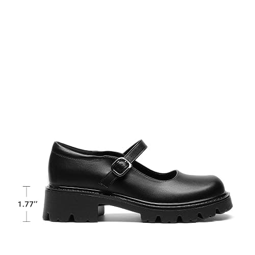 DREAM PAIRS Mary Jane Platform Shoes for Women Closed Toe Chunky Block Heel Cute Dress Shoes thumbnail 4