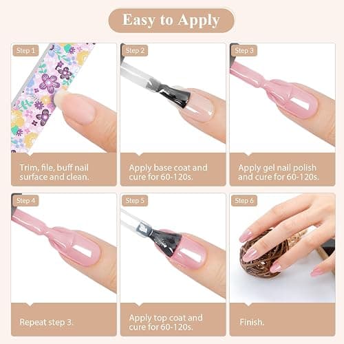 VANREESA Gel Nail Kit, 24 Colours Gel Nail Polish Set with Lamp Starter Kit Brown Red Dark Gels Polish Set with Manicure Tools DIY at Home Gifts for Women thumbnail 7