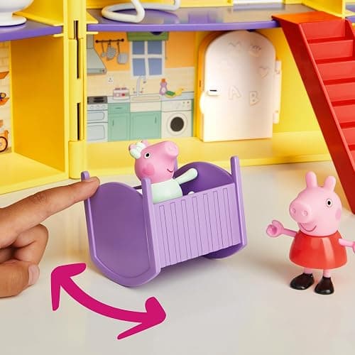 PEPPA PIG Peppa's Big Family House Playset with 3 Figures, 11 Accessories, 2025 Version with Baby Evie, Preschool Toys for Girls and Boys 3 and Up thumbnail 8