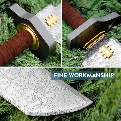 LuGlory Handcrafted Real Steel Sword - Authentic Anime Cosplay Weapon Fans thumbnail 3