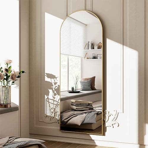 HARRITPURE Arched Full Length Mirror, 58"x18" Floor Mirror with Stand | Extra Large Floor Mirrors Standing Mirror for Bedroom Living Room Bathroom thumbnail 2