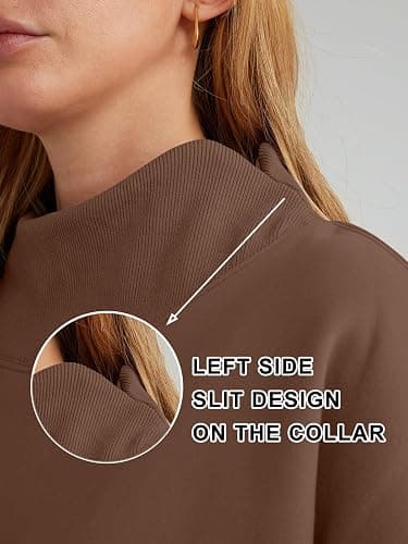 Trendy Queen Womens Oversized Sweatshirts Turtleneck Pullover Long Sleeve Hoodies Tops Fall Fashion Outfits 2025 Clothes thumbnail 6