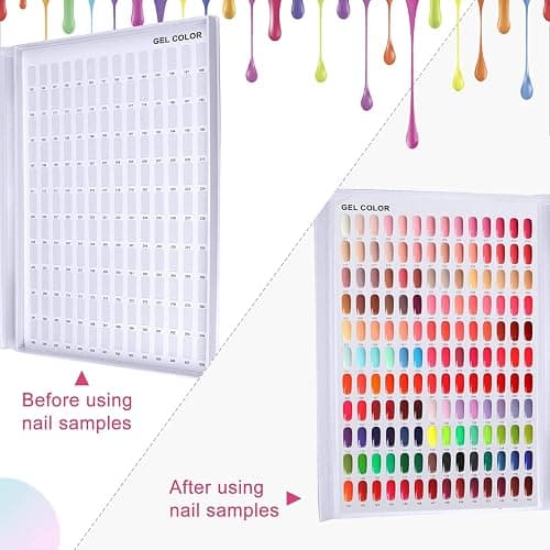 Eyxformula 308 Grids Nail Color Display Book for Swatches, Includes 360 False Tips - Professional Nail Polish Sample Organizer for Salons & DIY Manicure Practice, Muestrario de Uñas thumbnail 3