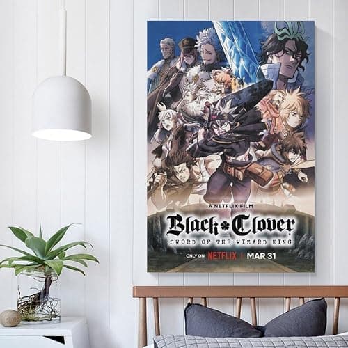 Black Clover Characters Cool Awesome Anime Manga Art Wall Posters for Room Aesthetic And Decor 8 Canvas Painting Posters And Prints Wall Art Pictures for Living Room Bedroom Decor 08x12inch(20x30cm) thumbnail 5