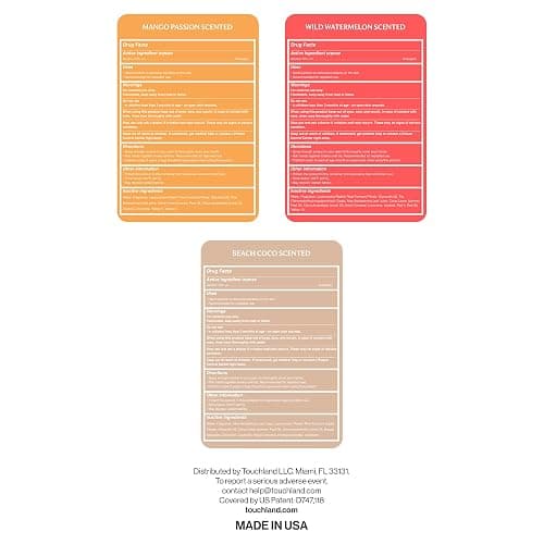 Touchland Power Mist Hydrating Hand Sanitizer Spray, TROPICAL Trio Set (Beach Coco, Wild Watermelon, Mango Passion), 1 FL. OZ. Travel Size (Set of 3) thumbnail 8