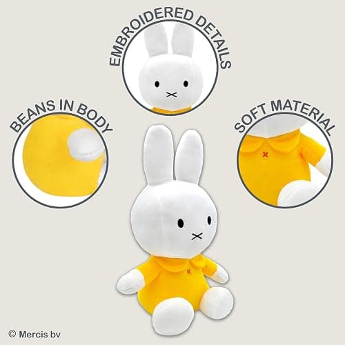Kids Preferred Miffy Plush Toy, 8 Inch Sitting Dutch Bunny Plush from Dick Bruna, Soft Boa Rabbit Bunny Stuffed Animal Plushie Doll for Girls and Boys thumbnail 4
