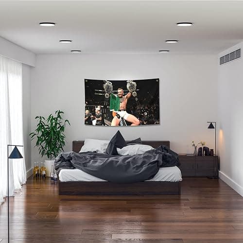 Conor McGregor Boxing Flag Funny Poster Durable Man Cave Wall Flag with Brass Grommets 3x5 Feet Tapestry for College Dorm Room Decor,Outdoor,Bedroom, Parties gifts, travel, filming,events,festivals.. thumbnail 5