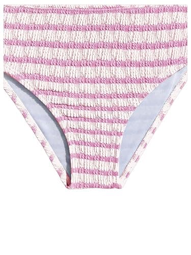 RoseSeek Girl's Tie Dye Smocked 2 Piece Swimwear Sets Backless Halter Bikini Cute Brief Bathing Suit thumbnail 4