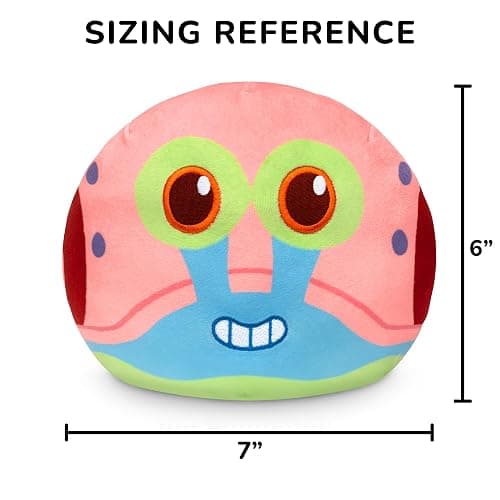 TeeTurtle Spongebob Squarepants Reversible 6" Plushie - Gary The Snail - Cute Kawaii Soft Stuffed Animal thumbnail 2