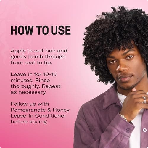 Mielle Organics Pomegranate & Honey Detangling Conditioner for Curly Hair - Deep Moisturizing Conditioner to Help Strengthen Strands, Prevents Breakage and Split Ends & Improves Hydration (12 Fl Oz) thumbnail 5