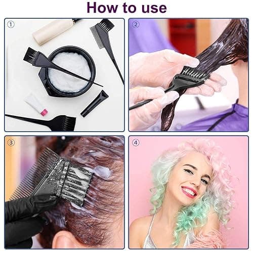 MOONMINI Hair Dye Color Brush and Bowl Set, Black | Color Bowl Brushes Tool, Mixing Bowl Kit, Tint Comb, Hair Tint Dying Coloring Applicator thumbnail 5
