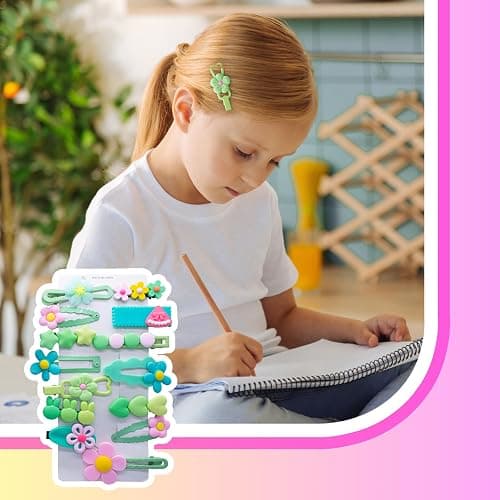 MAITIANISK 70PCS Hair Accessories for Girls Little Girl Hair Clips Barrettes for Baby Toddler Teens Women Kids Cute Candy Colorful Flower Gift for 6-18 Ages (Girls Hair Accessories) thumbnail 6