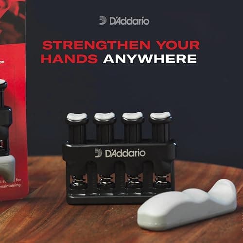 D’Addario Varigrip Hand Exerciser–Improve Dexterity and Strength in Fingers, Hands, Forearms- Adjust Tension Per Finger– Simulated Strings Help Develop Calluses- Comfortable Conditioning thumbnail 6
