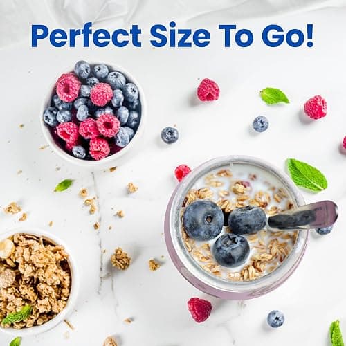Ultimate Yogurt Jars - Make More Delicious Yogurt! 8 Count Small Glass Yogurt Cups With Lids - 100% BPA Free, Airtight & Dishwasher Safe! Perfect Containers for Yoghurt, Oatmeal, Pudding, or Jello - Yogurt Jars (6oz, 8-count) thumbnail 5