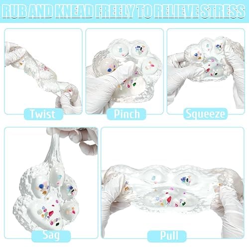 Big Taba Squishy Paw, 4.2in Clear Cat Paw Squeeze Toys, Cute Sticky Squishy Toy, Soft Stress Relief Fidget Sensory Toys, Executive Desk Toys & Party Favors for Kids & Adults thumbnail 3