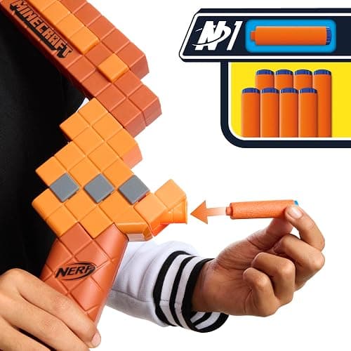 Nerf Minecraft Bow Dart Blaster, Pull-Back String Priming, 8 Nerf N1 Darts Compatible Only with Nerf N1 Dart Blasters, Ages 8+ thumbnail 9