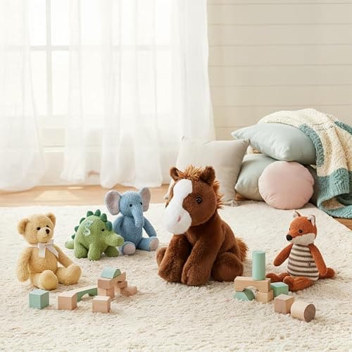 The Petting Zoo Floppy Horse Stuffed Animal Plushie, Gifts for Kids, Wild Onez Wildlife Animals, Horse Plush Toy 8 inches thumbnail 7
