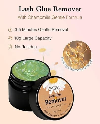 EMEDA Eyelashes Extension Remover 10g, Lash Extension Remover for Individual Lashes with Chamomile Gentle Formula, 0.35oz Professional Removal Cream Kits with Tools (02) thumbnail 3